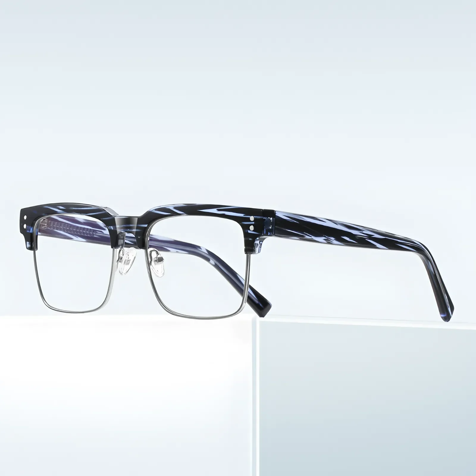 PF2205 Blue Floral-Silver Glasses 5