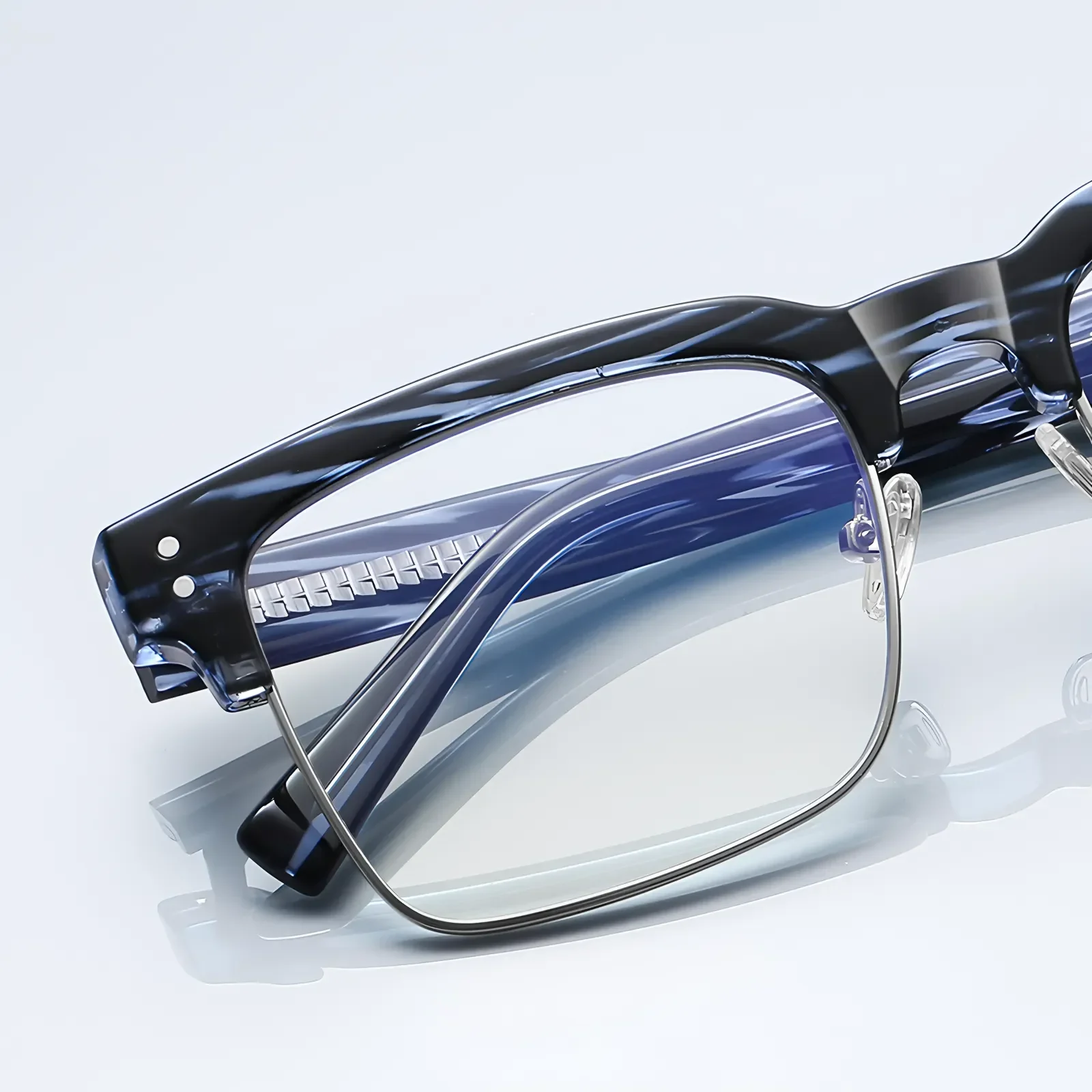 PF2205 Blue Floral-Silver Glasses 6