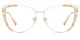 XY8024 Gold, Orange Glasses 2